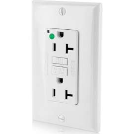 Leviton GFNT2-HGW  20A SmartlockPro Self-Test GFCI Recpt, Hospital Grade, White