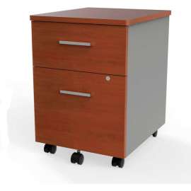Linea Italia Mobile Pedestal File - Box/File Drawer - Cherry / Gray