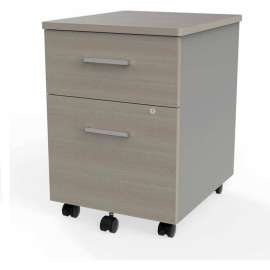 Linea Italia Mobile Pedestal File - Box/File Drawer - Ash / Gray