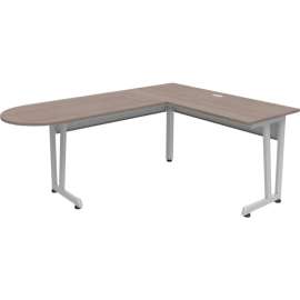 Linea Italia L Shaped Desk 53.5 W x 61.4"D - Workstation Corner Ash