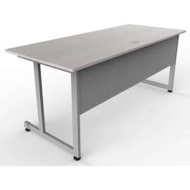 Linea Italia Extra Large Office Desk, Executive Desk, 72"W x 30"D x 30"H, Ash