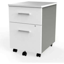 Linea Italia Mobile Pedestal File - Box/File Drawer - White / Gray