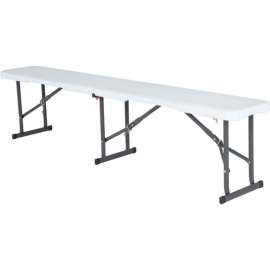 Lifetime 6' Fold In Half Bench, White Granite
