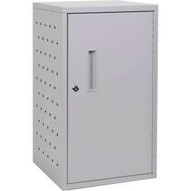 Luxor Vertical Wall/Desk Tablet Charging Cabinet For 12 Devices, 13"W x 15-3/4"D x 24-3/8"H, Gray