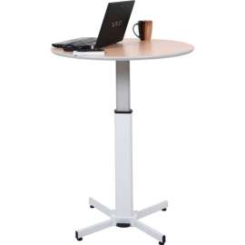 Luxor Height Adjustable Round Pedestal Table - 31-1/2" - Pneumatic