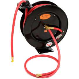 Legacy L8611 Workforce 3/8"x50' 300 PSI Spring Retractable Low Pressure Steel Hose Reel