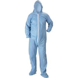 Lakeland Pyrolon Plus 2 Disposable FR Coverall 2XL, Hood, Elastic Wrists/Ankles, 25/Cas, 7428B