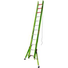 Little Giant 24' HyperLite SumoStance 375 lb. Capacity Type IAA Fiberglass Extension Ladder - 17224