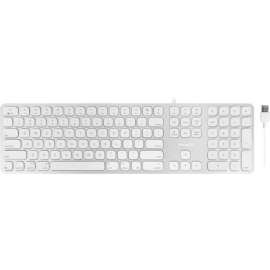 Macally Aluminum Slim USB Keyboard with 2 USB Ports for Mac