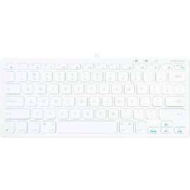 Macally 78-Key Compact USB Wired Keyboard for Mac & PC, White