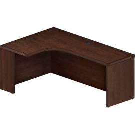 Safco Aberdeen 72"W Left Extended Corner Table 72"W x 48"D x 24"H Mocha
