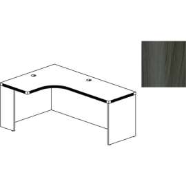 Safco Aberdeen 72"W Left Extended Corner Table 72"W x 48"D x 24"H Gray Steel
