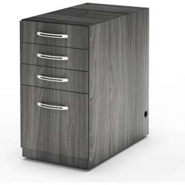 Safco Aberdeen Credenza PBBF Ped 15 1/4"W x 20"D x 27-1/2"H Gray Steel