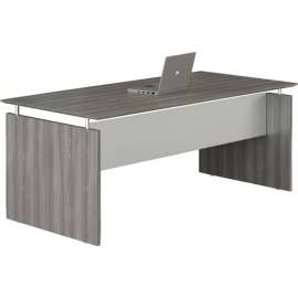 Safco Medina 72"W Rectangle Straight Desk 72"W x 36"D x 29-1/2"H Gray Steel