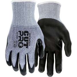 MCR Safety Cut Pro Gloves, Nitrile Palm/Fingers, Cut A3, Abrasion 4, Puncture 4, 1 Pair