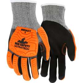 MCR Safety UltraTech Gloves, Nitrile, Cut A4, Impact 1, Abrasion 4, Puncture 4, 1 Pair