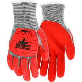 MCR Safety UltraTech Gloves, Nitrile, Cut A5, Impact 1, Abrasion 5, Puncture 4, 1 Pair