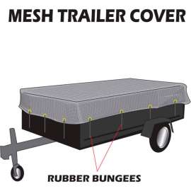 Xtarps, MT-TT-1024, Utility Trailer Mesh Cover, 10'W x 24'L, Black
