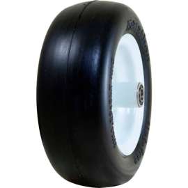 Marathon Flat Free Tire 01410P - 11x4.00-5 Smooth Tread - 5" Centered - 3/4" Bearings