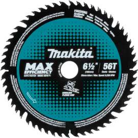 Makita Carbide-Tipped Max Effcy Cordless Plunge Saw Blade, Wood, MDF, Laminate, 6-1/2", 56 TPI