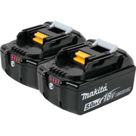 Makita BL1850B-2 Battery, 18 V Battery, 5 Ah, 45 min Charging