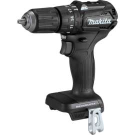 Makita Hammer Driver?Drill, Lithium-Ion Battery, 1/2 in, Keyless Chuck, 1700 rpm, 25500 bpm, 18 V, Black