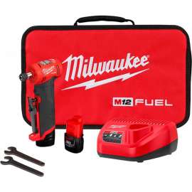 Milwaukee M12 FUEL Cordless 1/4" Right Angle Die Grinder Kit, 2485-22