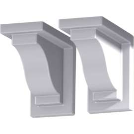 Mayne Yorkshire Window Box Decorative Brackets, White (Pack of 2)