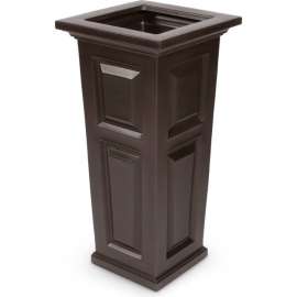 Mayne Nantucket 32" Tall Planter, Espresso