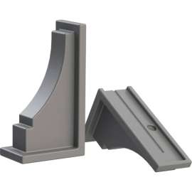 Mayne Fairfield Window Box Decorative Brackets, Graphite Gray (Pack of 2)