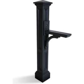 Mayne Charleston Mailbox Post 5857-B - 58"H Black
