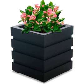 Mayne Freeport 18" x 18" Square Planter, Black