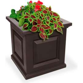 Mayne Nantucket 16" x 16" Square Planter, Espresso