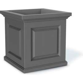 Mayne Nantucket 16" x 16" Square Planter, Graphite Gray