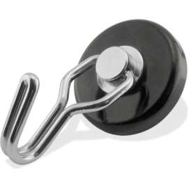 Master Magnetics Neodymium Swiveling Magnetic Hook 07580 - 65 Lbs. Pull Black Powdered Coat