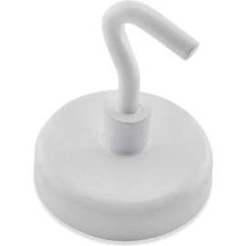 Master Magnetics Ceramic Magnetic Hook MHHH14BX - 14 Lbs. Pull White Enamel Paint