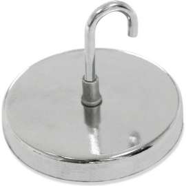 Master Magnetics Ceramic Magnetic Hook MHHH20BX - 20 Lbs. Pull Nickel - Chrome Plating