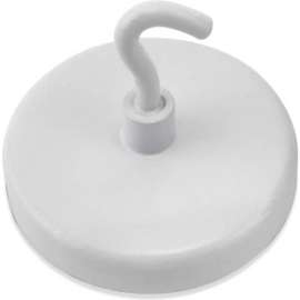 Master Magnetics Ceramic Magnetic Hook MHHH26 - 26 Lbs. Pull White Enamel Paint