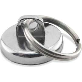Master Magnetics Neodymium Super Magnet Assembly NA011200N with Key Ring 35 Lbs. Pull Chrome Plating