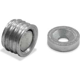 Master Magnetics Neodymium Latch Magnet NMLKIT1 - 2 Lbs. Pull Nickel - Chrome Plating