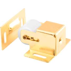 Prime-Line N 7290 Closet Door Roller Catch, Brass Plated