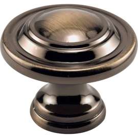 Prime-Line N 7370 1-3/4-Inch Bi-Fold Door Knob, Antique Brass Plated