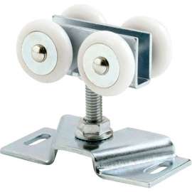 Prime-Line N 7449 Door Roller Assembly, 7/8", Convex, Plastic Tires, Steel Bracket & Ball Bearings