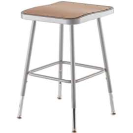 NPS - 6300 Series Gray Steel 18" to 26" Square Seat Science Stools