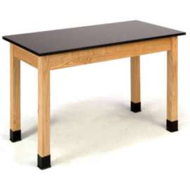 NPS - Wood Series Solid Ash 72"L x 30"W x 30"H Science Table with Phenolic Top
