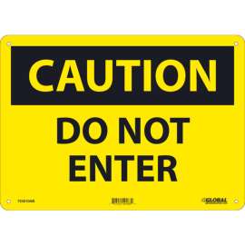 Global Industrial Caution Do Not Enter, 10x14, Aluminum