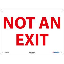 Global Industrial; Not An Exit Sign, 14''W x 10''H , Rigid Plastic