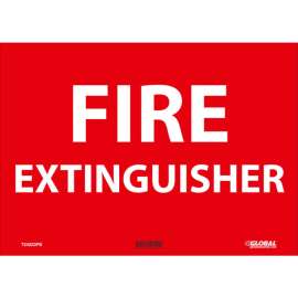 Global Industrial Fire Extinguisher, 10x14, Pressure Sensitive Vinyl