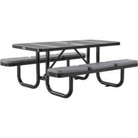 Global Industrial Seat Cushion For Picnic Table Benches, Gray, 2/Pack