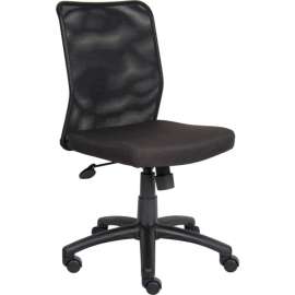 Boss Budget Task Chair - Fabric Seat with Mesh Back - Black
